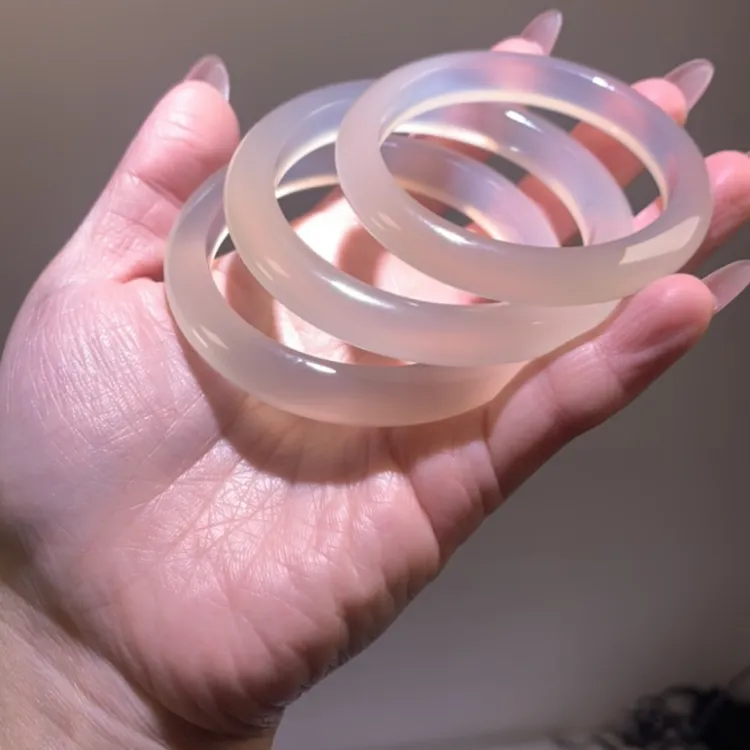 马达加斯加+S浅灰金天然冰种平安镯带证书多样性发其一