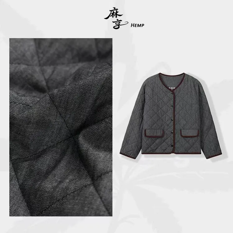 麻享【土壤牛仔】小禾同款 3M新雪丽棉绗棉斜纹棉服FSY51028