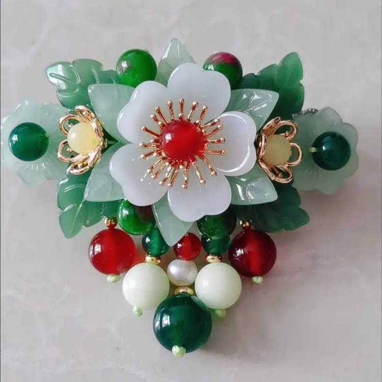 民族复古弹簧夹头饰民族风顶夹一字夹发饰发卡夹子发夹