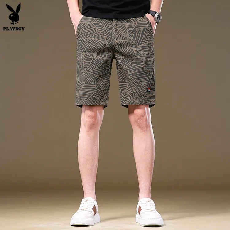 花花公子香港高端休闲短裤男夏季薄款透气2025新款五分中裤潮流百
