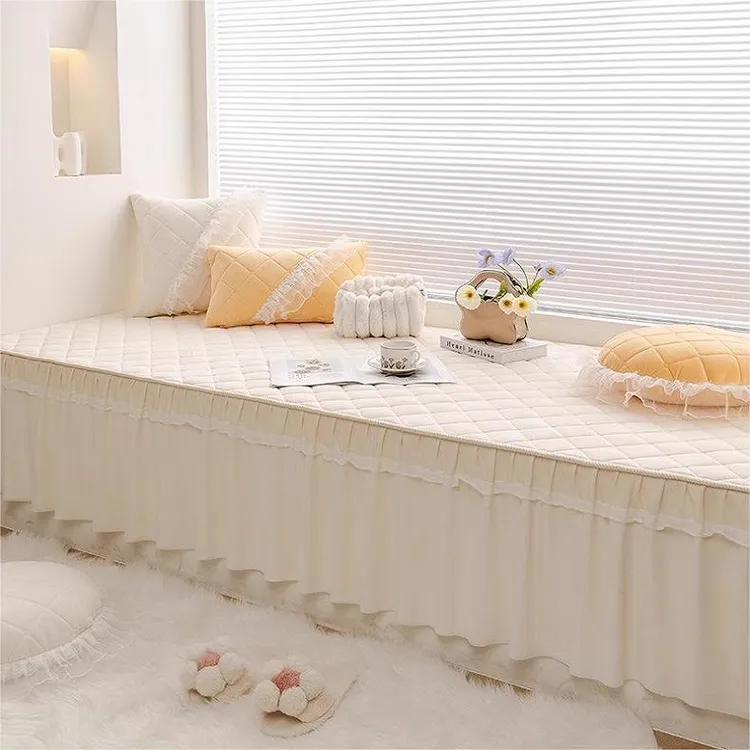 2025新款法式飘窗垫窗台垫四季通用轻奢高级感卧室浪漫垂边定制