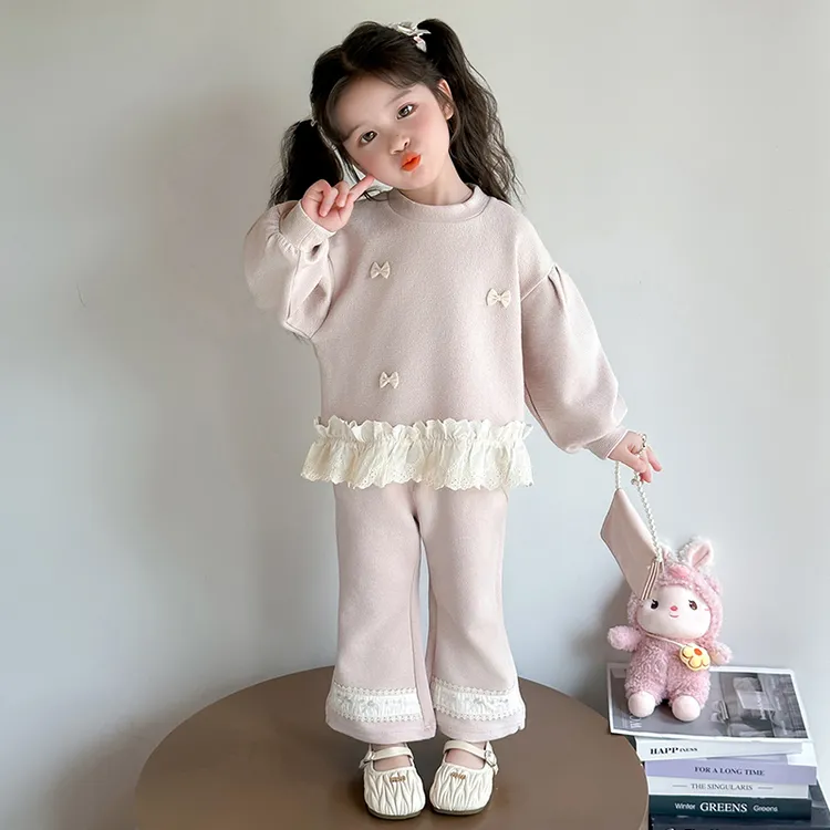 女童套装秋装2025新款洋气时髦儿童女宝卫衣裤子春秋季女小童衣服