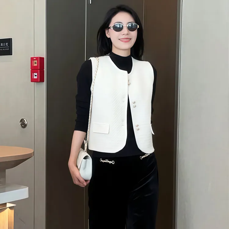 【糯米马夹】Mayya Plus麦芽定制气质显瘦流光风针织马夹32537335