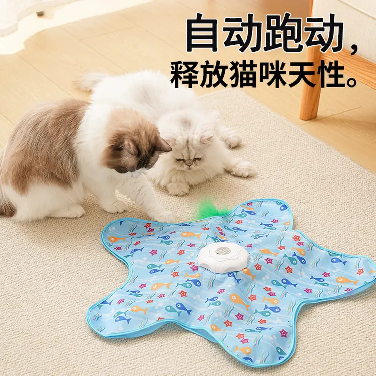 猫咪捕猎游戏罩玩具多功能自动逗猫自嗨解闷互动宠物躲藏罩玩具