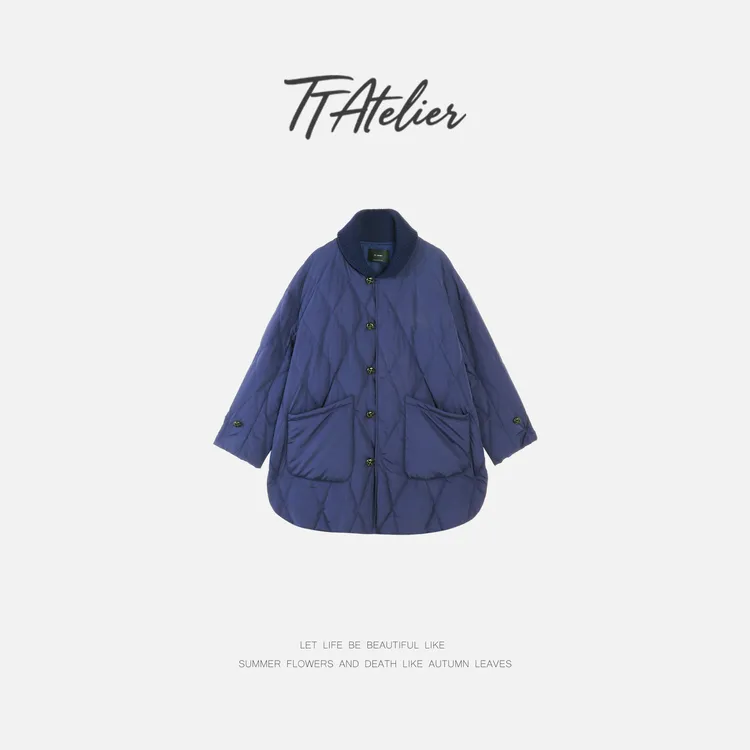 TT设计师【港岛玫瑰】时尚百搭高级感白鹅绒羽绒服TT191671