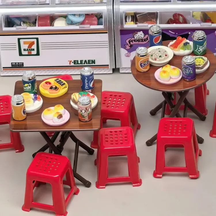 【新品热卖】迷你微缩桌椅玩具套装DIY模型娃娃屋家具装饰摆件