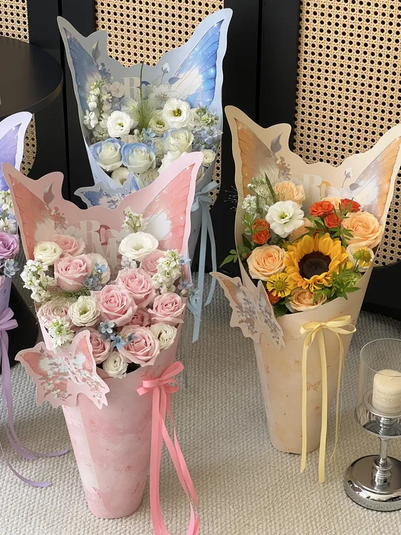 【花姿材】新款蝴蝶中秋守护之翼冰激凌一体定型片包装材料