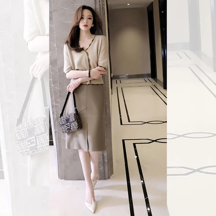 2025气质初秋女装小香风名媛高端成熟连衣裙套装时尚职场穿搭显瘦