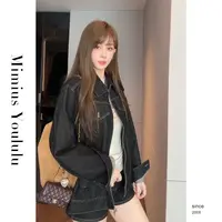 【mimius】七 漫游伦敦 慵懒休闲复古松弛感牛仔外套+短裤 WG07050