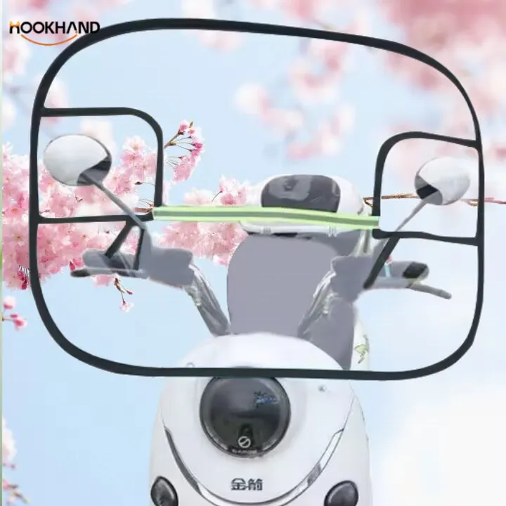 新款国标电动车前挡风板踏板摩托车机动单车高清透明挡雨膜可折叠