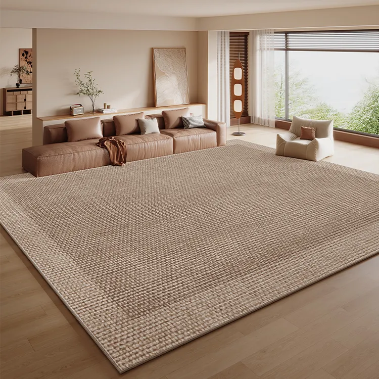 意式极简风仿剑麻地毯客厅2026新款免洗可擦地垫卧室防滑沙发毯子