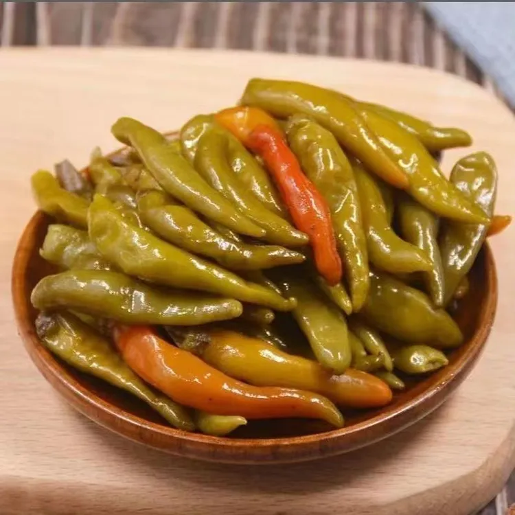 老坛辣椒传统农家手工泡辣椒作坊手作泡酸辣椒稀饭配菜下饭菜酸辣