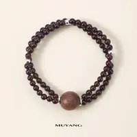 muyang/慕阳 铜合金木质手链 手工轻奢气质时尚简约雾影手链