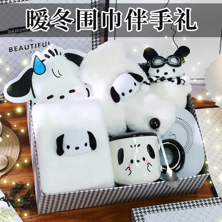 帕恰狗冬季围巾生日礼物女生送闺蜜女朋友高级感新年伴娘伴手礼盒