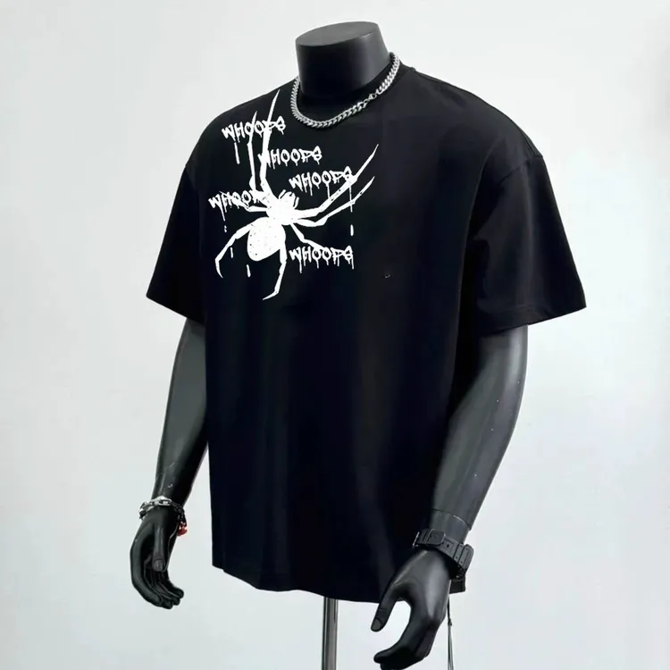 230纯棉男士时尚印花重磅纯棉短袖T恤男夏季宽松圆领半袖上衣服