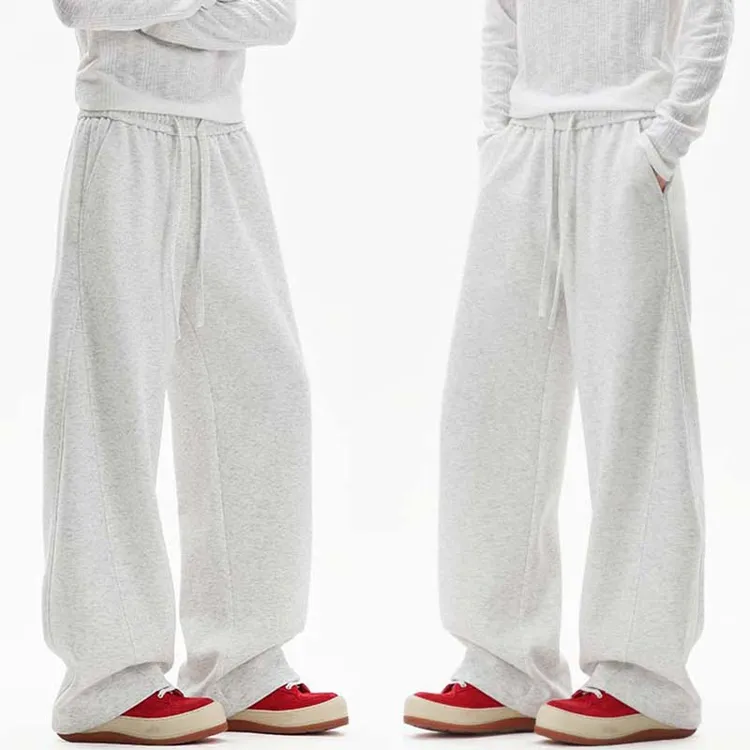宽松常规型长裤美式慵懒直筒卫裤简约纯色秋季直筒裤潮流百搭裤子