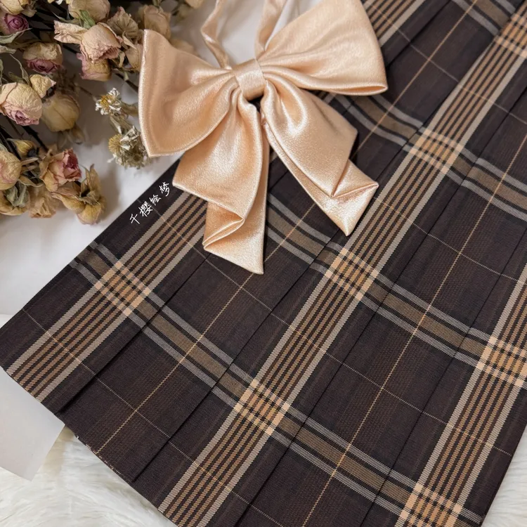 千樱绘梦【栗秋】原创格裙jk制服学生校服学院风校供感美拉德百褶