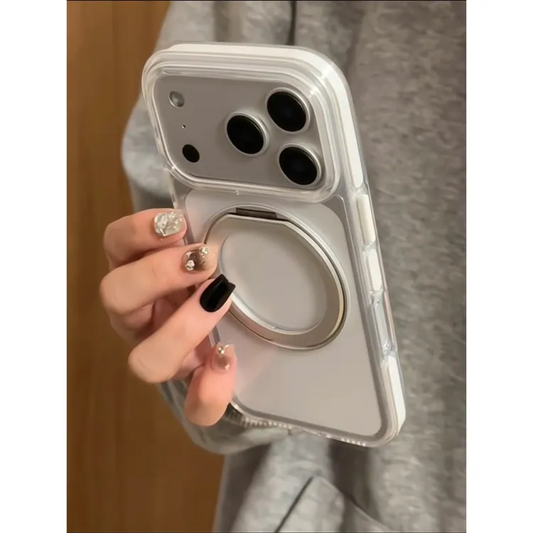 飞虎胜新款360度旋转磁吸支架适用iPhone17pro手机壳苹果16纯色15