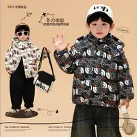 2025新款韩范冬季男童女童棉服洋气加厚中大童羽棉服面包服外套
