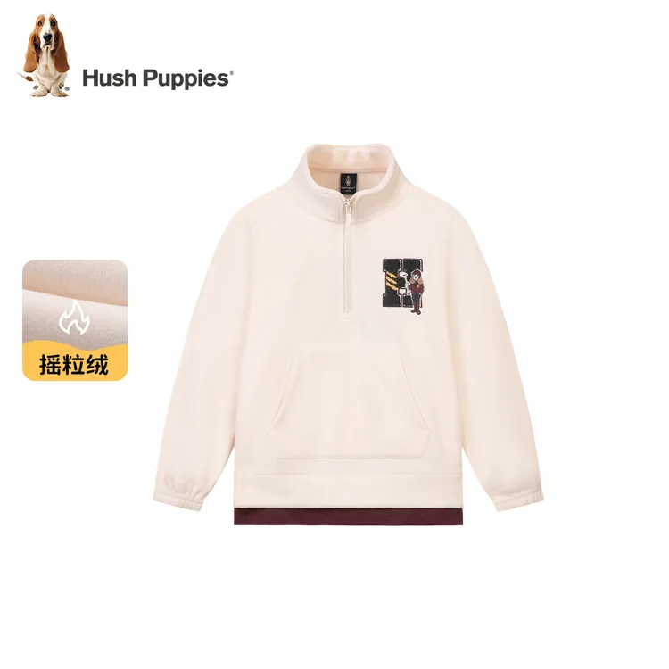 S暇步士童装2025年秋季新款假两件摇粒绒保暖卫衣HPTQBD16CQ641