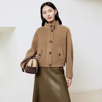 【王雪糕专属】firststation下摆抽绳宽松短款大衣外套女8126A