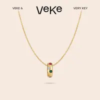 VEKE 铜合金吊坠 VEKE轻奢小众高级感复古吊坠爆款项链女