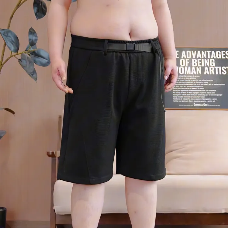夏季大码工装休闲短裤男外穿胖子潮宽松加肥加大五分裤高腰300斤