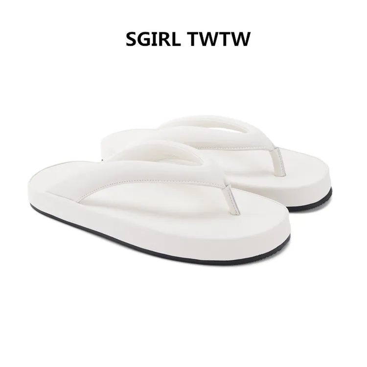 SGIRL TWTW2025年夏季新款超软防滑夹趾平底休闲凉拖鞋人字拖女鞋