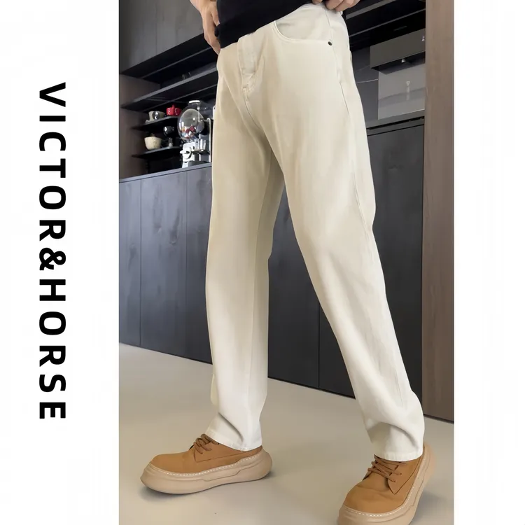 『黑标系列』秋冬款简约流光风男士莱赛尔水洗软牛仔裤小直筒