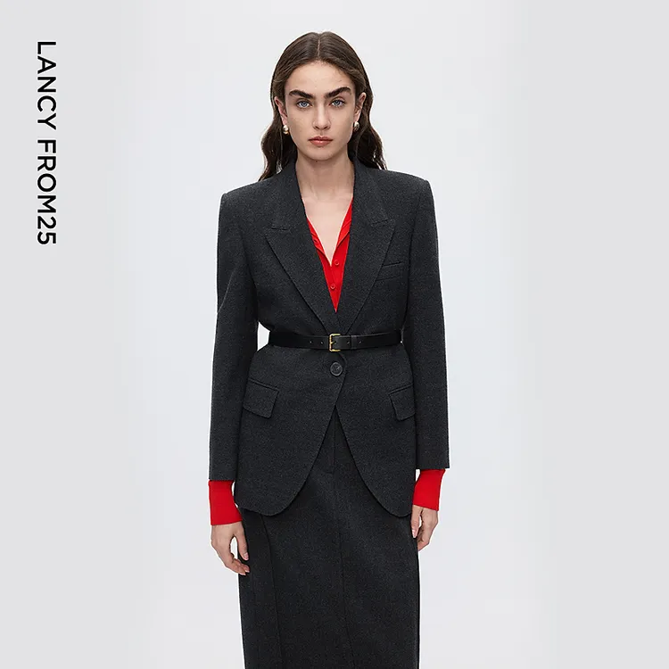 【高智系列】朗姿老钱风高端西装通勤西服女2025年冬季新款