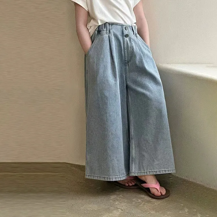 2025新款夏季高颜值宽松阔腿裤女童时尚百搭休闲裤中大童长裤潮款