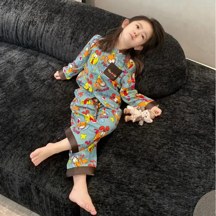 女童2025新款秋装家居服套装儿童秋季卡通睡衣睡裤两件套童装Z055