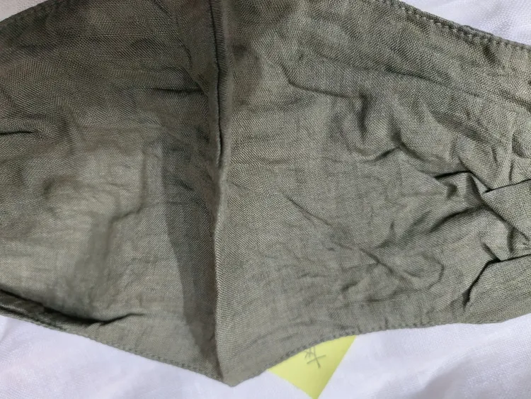 植草色植物染亚麻天然抗菌甘草口罩