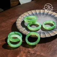 木润【碧玉】天然和田玉碧玉戒圈（多样性发其一）