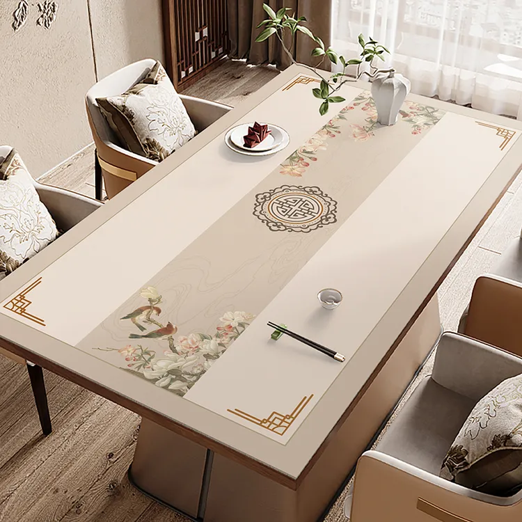 新中式桌布垫免洗防水防油2025新款茶几垫餐桌垫保护垫防烫桌面垫