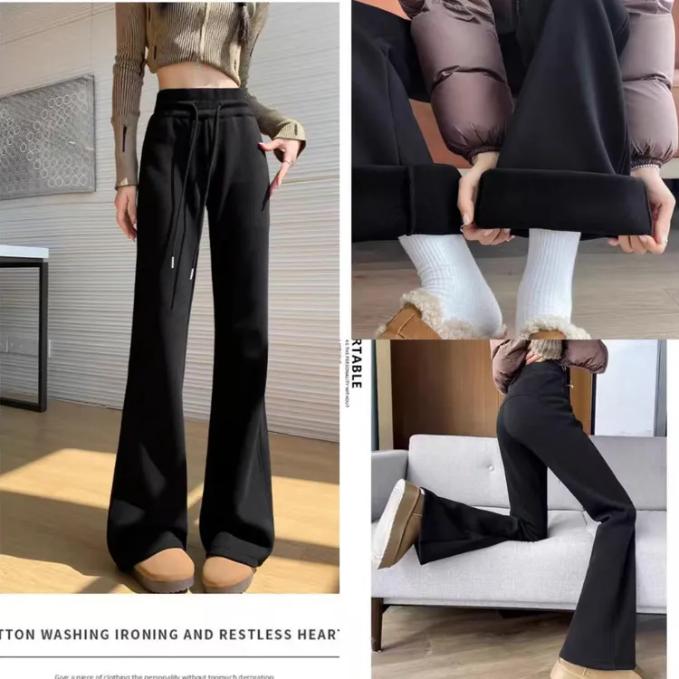 砂洗，加绒，喇叭裤3～7码