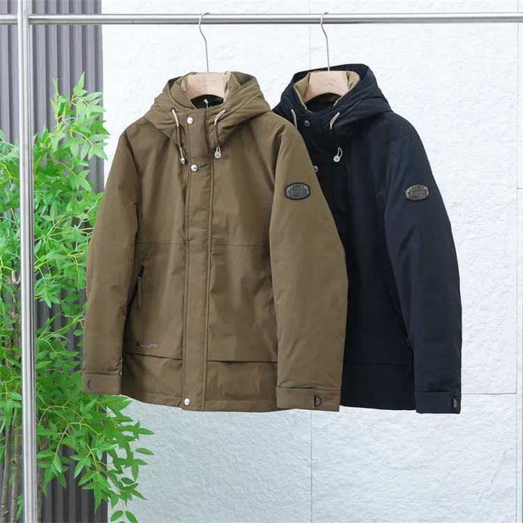 男士鸭绒服外套冬季百搭保暖羽绒服休闲防风防寒连帽羽绒43070