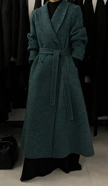 中长款2025秋冬新款高级感羊毛呢外套女