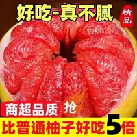 正宗红心蜜柚老树果冰糖红肉柚子现摘鲜果鲜嫩多汁h
