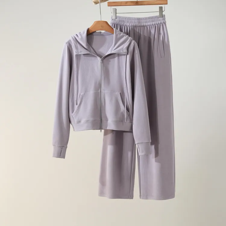 西子/【青春套装】进口东丽六合一纱线软糯垂感运动套装/WTXS0584