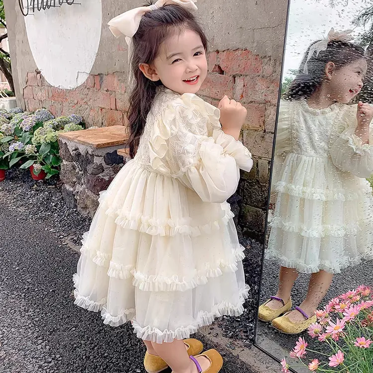 女童洛丽塔公主裙新款春秋装小女孩生日连衣裙蓬蓬纱儿童裙子洋气