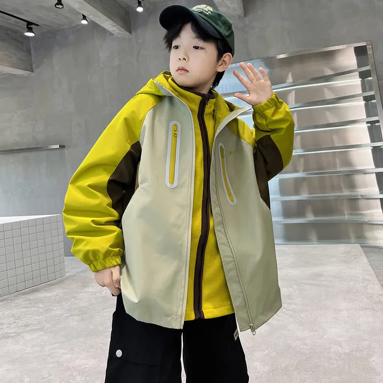 儿童装男童秋装外套2025新款春秋款中大童三合一秋季可拆卸冲锋衣