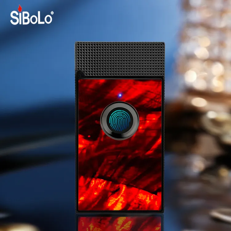 SiBoLo/仕保罗【血月真指纹】高级感彩贝母充电防风打火机奢华朗声