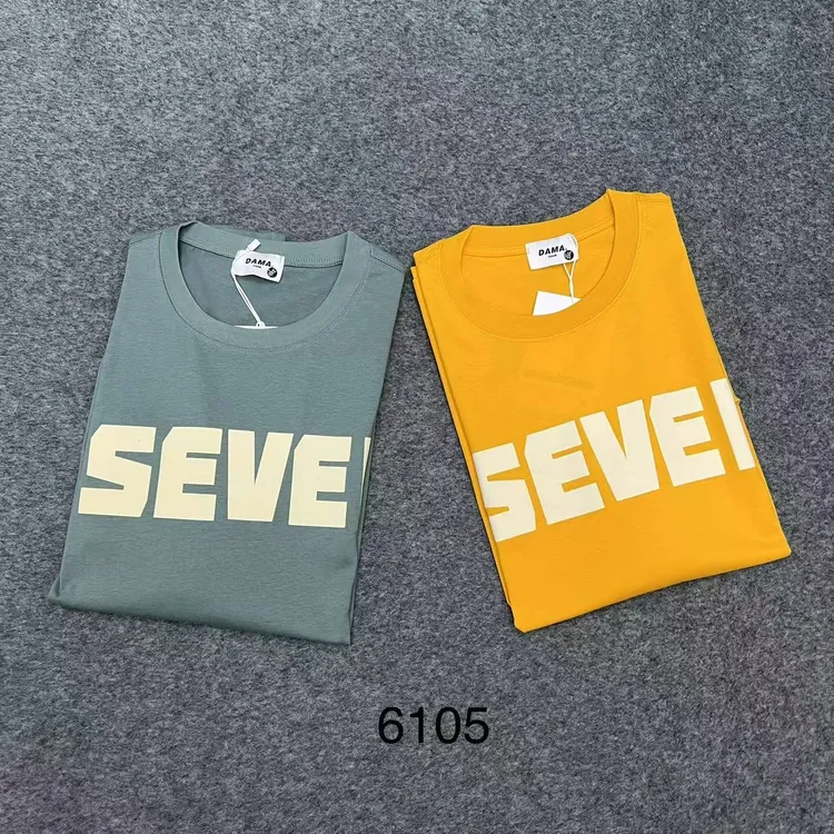 加肥加大时尚字母印花弹力圆领夏季休闲男士半袖6105潮流百搭