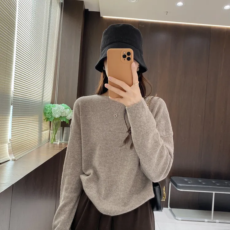 IMFLY金小金自制女装 羊毛衫DYW9800秋季时尚百搭多色圆领毛衣