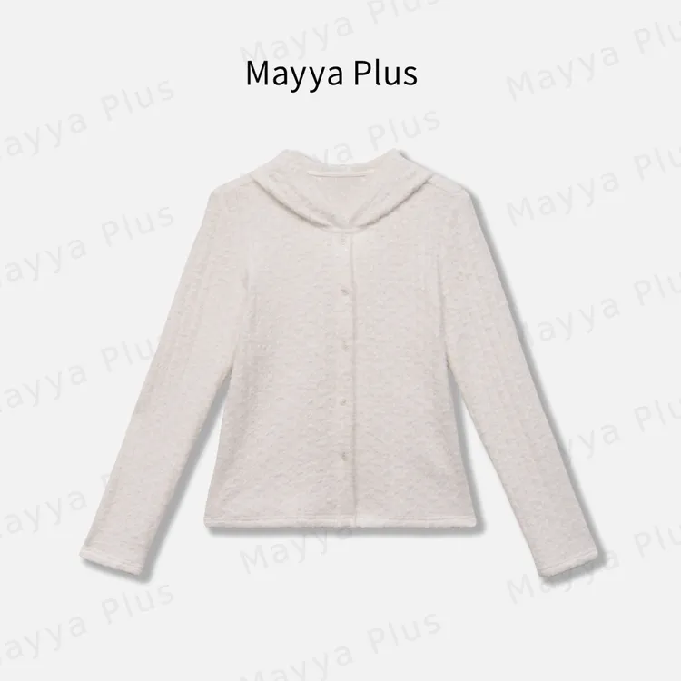 【雪绒绒】Mayya Plus麦芽定制气质显瘦流光风针织上衣32546355