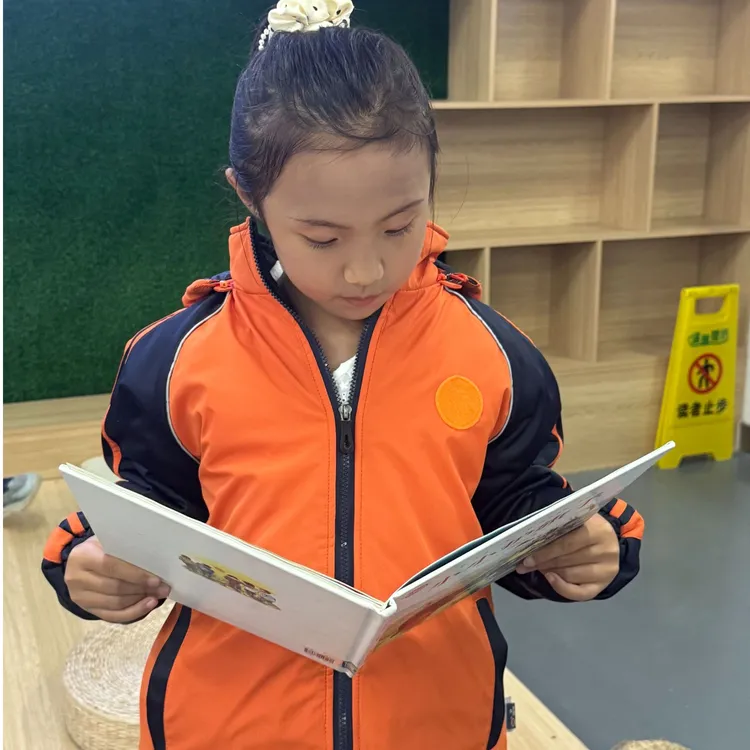 临朐县小学棉服-橘色款冬季学生套装（上衣+裤子），下单备注学校