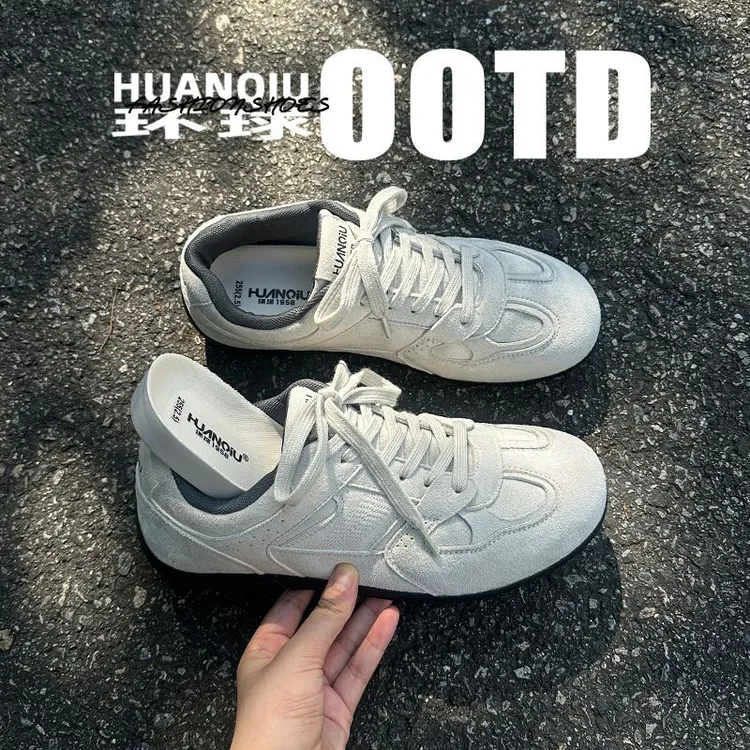 HUANQIU/环球德训鞋男鞋2025秋季新款内增高韩版休闲百搭赛车鞋男
