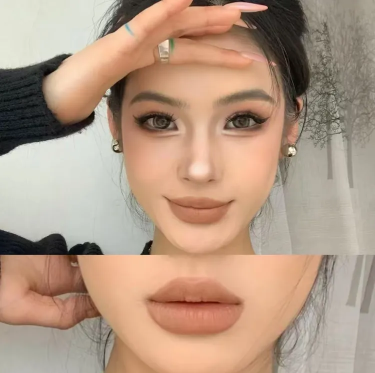 裸调土棕与黄黑皮绝配!轻松get饱满的裸感唇.美拉德裸色哑光唇釉