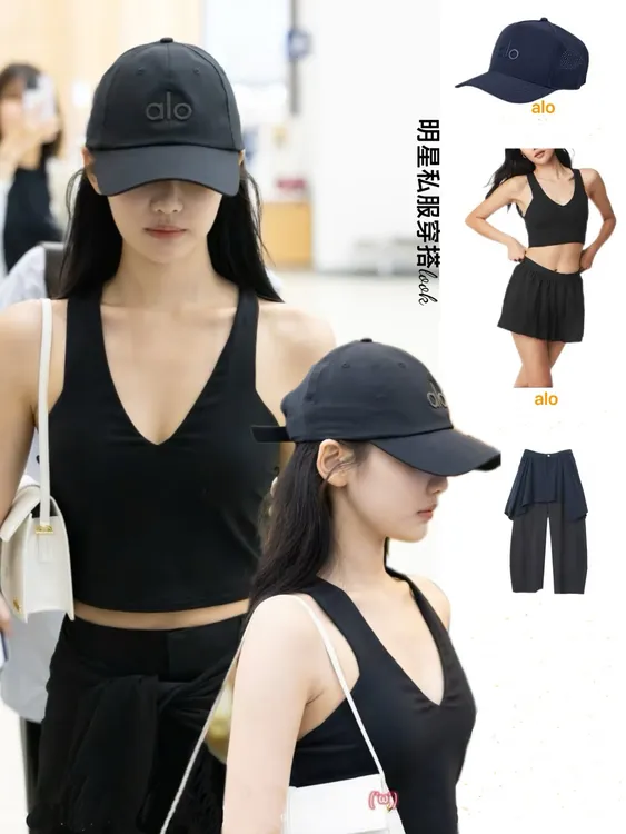 首尔正品ALO易梦玲新款男女情侣帽字母棒球帽宁艺卓玲同款鸭舌帽